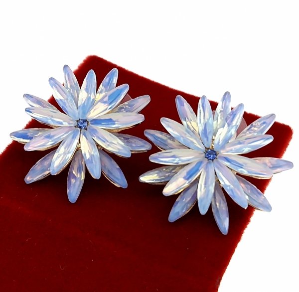 4333 Kolczyki złote pozłacane wtyczki 14K cyrkonie 