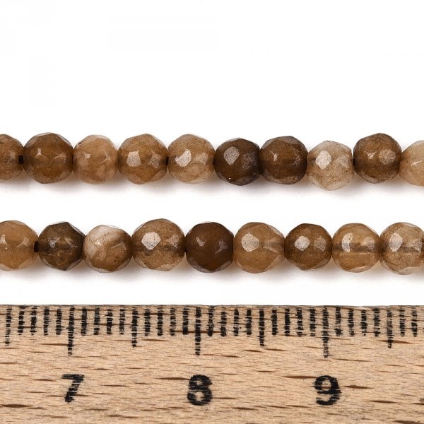 2321h Jadeit kamień naturalny fasetowany 4-4,5mm pasmo 37cm