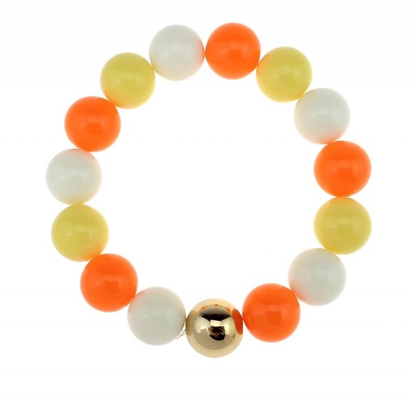 sz266 Bransoletka koraliki akrylowe na gumce jubilerskiej