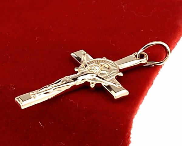 4371 Złota zawieszka pozłacana 18k Xuping krzyżyk