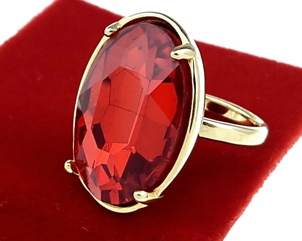 2717 Pierścionek złoty stal chirurgiczna 316L nierdzewna