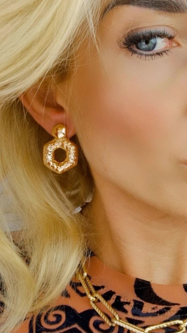 1056 Złote kolczyki pozłacane 18k Xuping wiszące