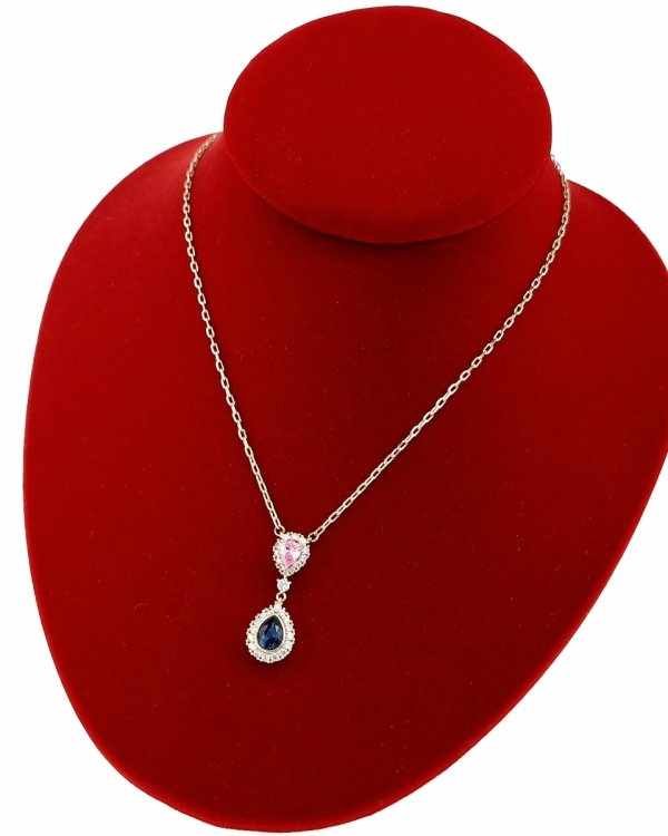 4928 Złoty łańcuszek Austrian Crystal 40+5 naszyjnik pozłacany 14K Xuping