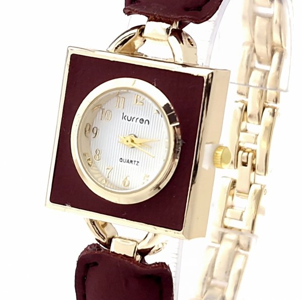 2429 Ekskluzywny damski złoty zegarek Kurren klasyk 
