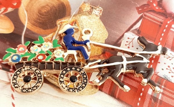1577 Świąteczna broszka przypinka Boże Narodzenie święta prezent