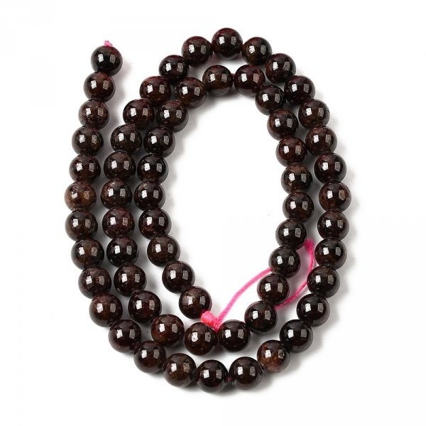 0248 Granat kamień naturalny kula 6mm sznur 39cm