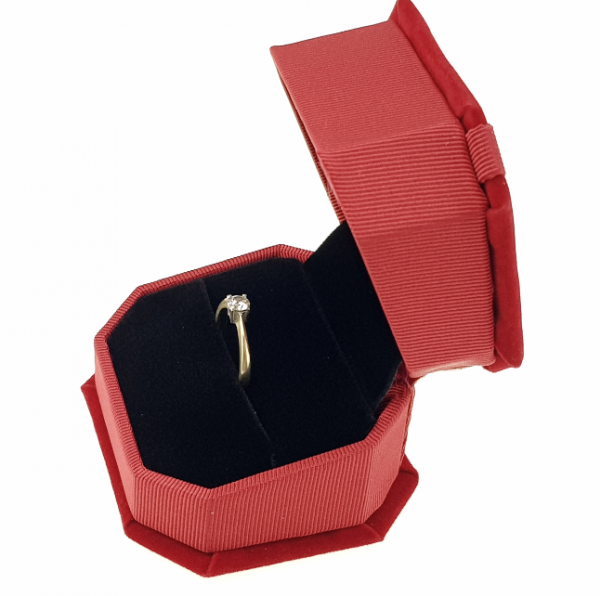 pu08 Pudełko welurowe na biżuterię kolczyki pierścionek