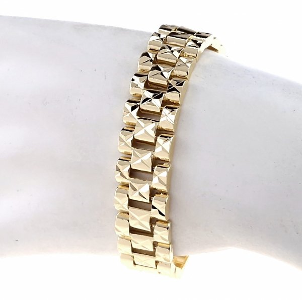 1305 Bransoletka elegancka złota 19cm pozłacana 14k