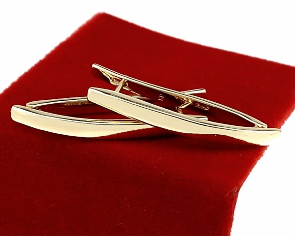933a Kolczyki złote pozłacane wiszące 14K Xuping patyczki