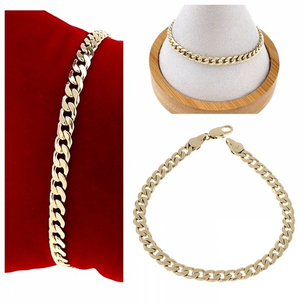 0238 Bransoletka elegancka złota 20cm pozłacana 14k Xuping