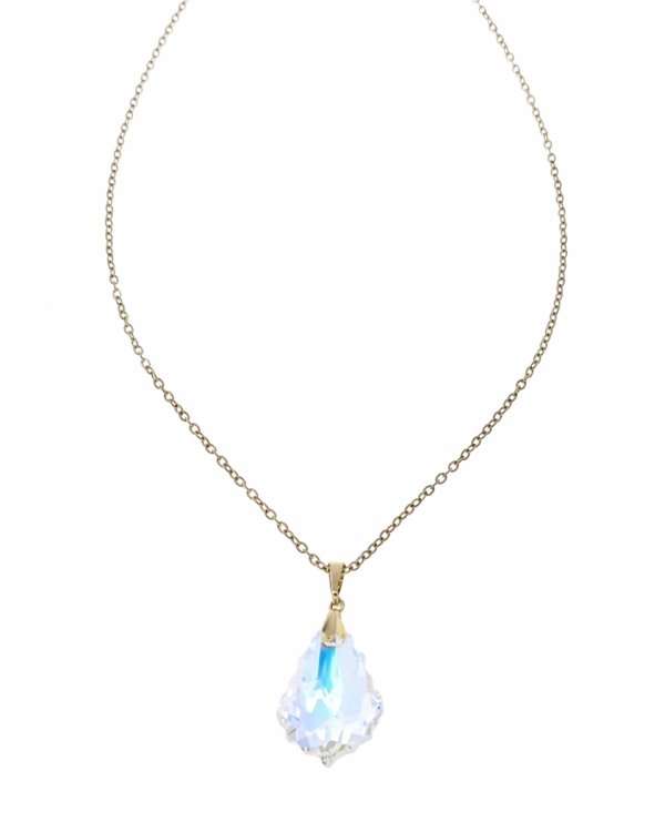 1931d Złoty łańcuszek Austrian Crystal 40+5 naszyjnik pozłacany 14K Xuping