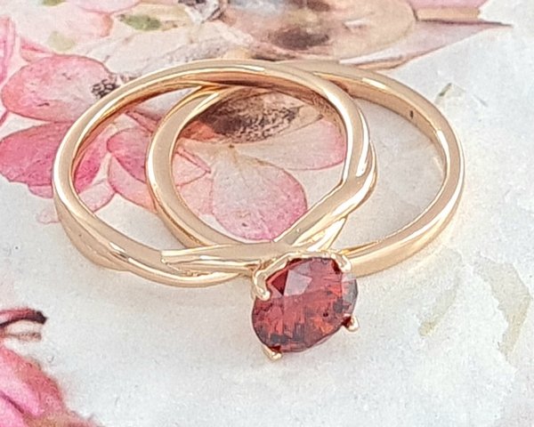 3722f Pierścionek 17,30mm złoty zaręczynowy pozłacany 18k Xuping