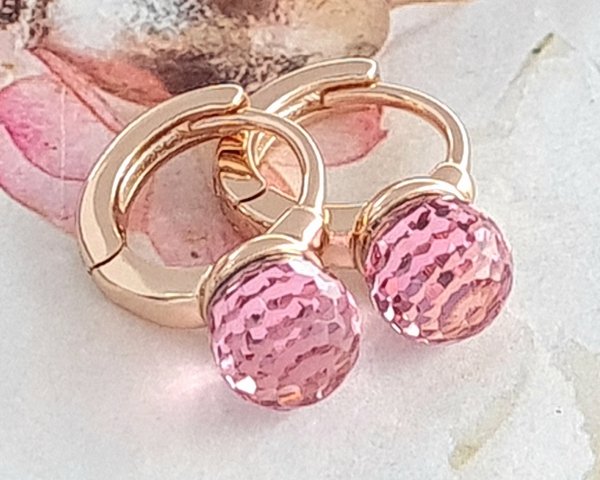 3905 Kolczyki złote Austrian Crystal cyrkonia pozłacane 18k Xuping wiszące 