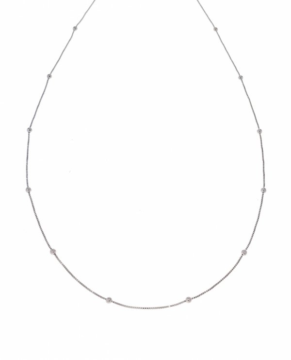 3439 Srebrny łańcuszek 45cm 0,7mm pozłacany białym złotem Xuping 