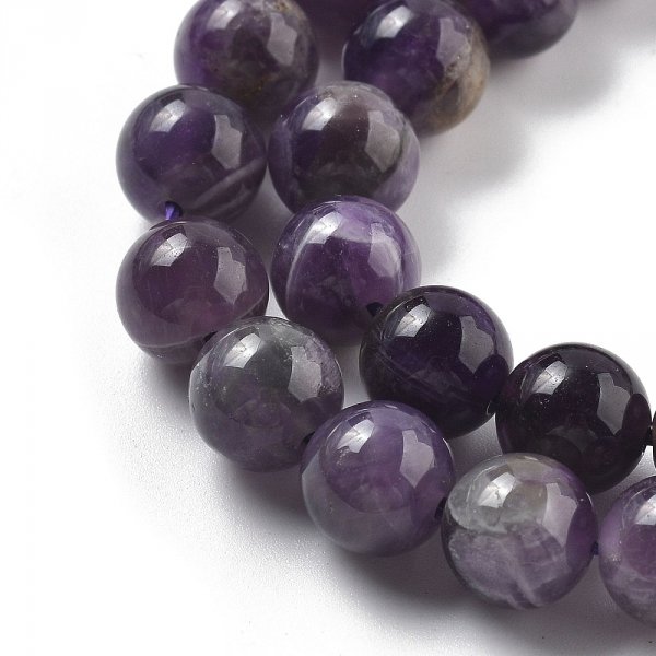 3493 Ametyst kamień naturalny kula 8mm pasmo 38cm