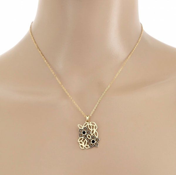 2660 Złoty łańcuszek naszyjnik 39+5 stal chirurgiczna 316L Viki lady ażurowy