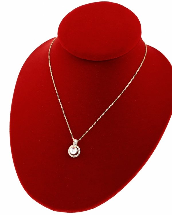 606 Złoty łańcuszek Austrian Crystal 40+5 naszyjnik pozłacany 14K Xuping