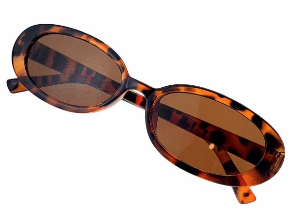 4976 Damskie okulary przeciwsłoneczne owalne ozdobne