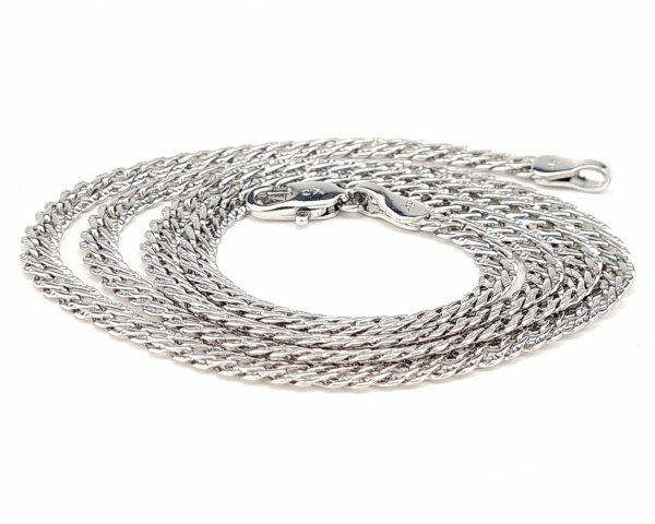 0354 Srebrny łańcuszek 50cm 3,6mm pozłacany białym złotem Xuping 