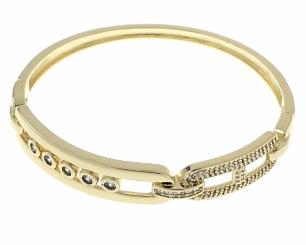 3233 Bransoletka złota elegancka 6cm pozłacana 14k bangla Xuping