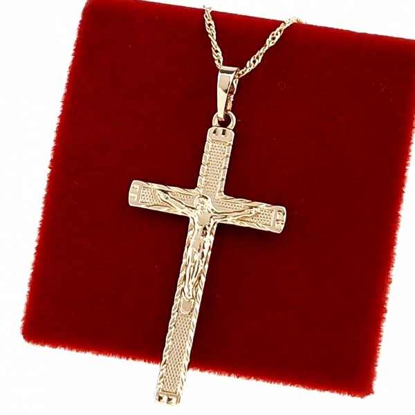2275 Złota zawieszka pozłacana 18k Xuping krzyżyk