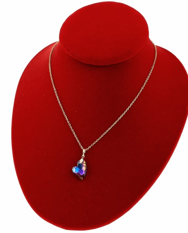 2325b Złoty łańcuszek Austrian Crystal 40+5 naszyjnik pozłacany 14K Xuping