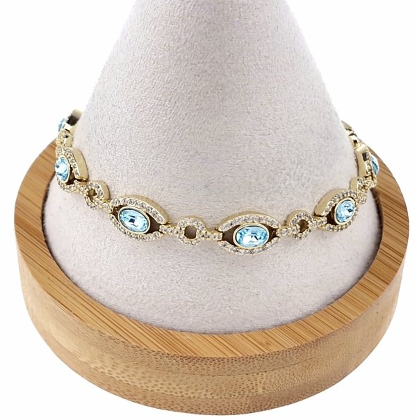 980c Bransoletka elegancka złota 16+2+2cm pozłacana 14k Xuping cyrkonie