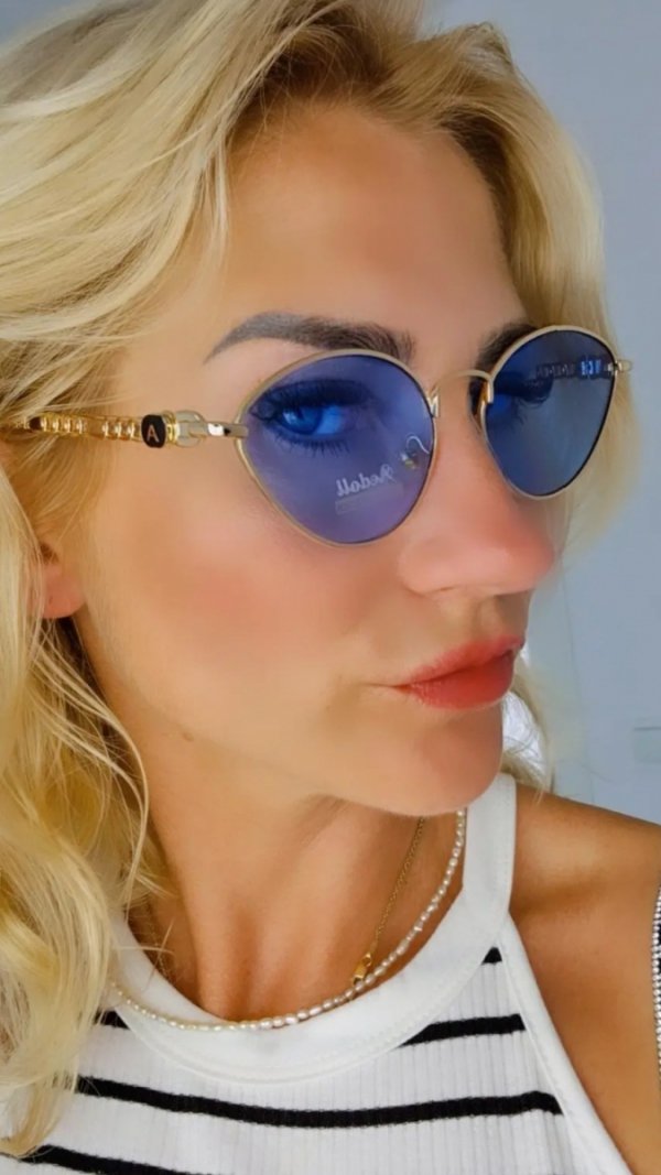 4047 Damskie okulary przeciwsłoneczne muchy ozdobne UV400