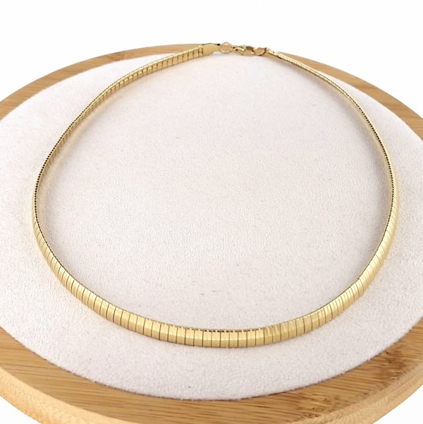 500c Złoty łańcuszek naszyjnik 45cm stal chirurgiczna 316L celebrytka 