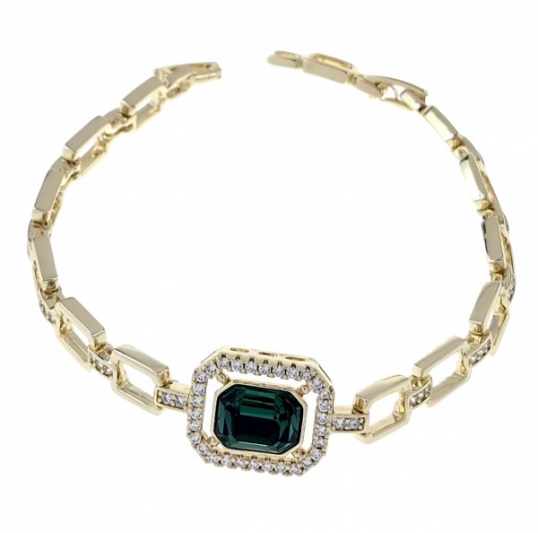 351a Bransoletka elegancka złota 17+2,5cm pozłacana 14k Xuping Austrian Crystal