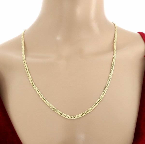 1909 Złoty łańcuszek 60cm pozłacany 14K mona lisa wzór