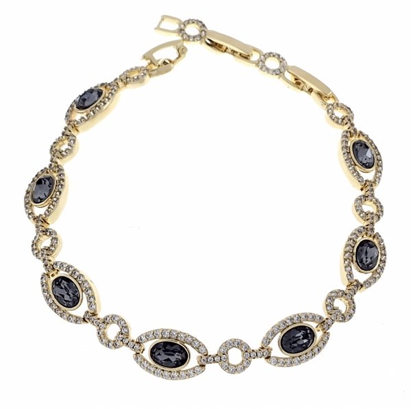 2444 Bransoletka elegancka złota Austrian Crystal 16+2+2cm pozłacana 14k Xuping cyrkonie