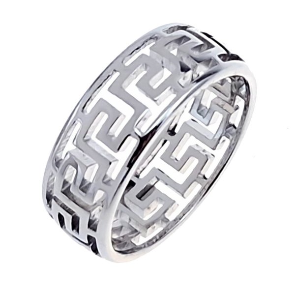 690 Pierścionek 17,30mm srebrny stal chirurgiczna 