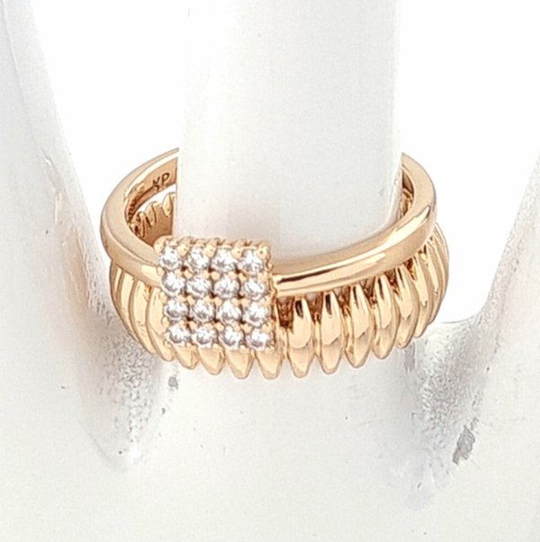 3721d Pierścionek 16,30mm złoty pozłacany 18k Xuping