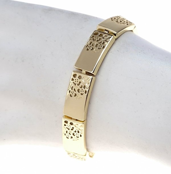 3289 Bransoletka elegancka złota 17+2cm pozłacana 14k 