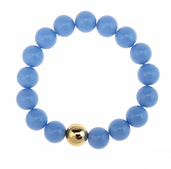 sz124 Bransoletka koraliki akrylowe na gumce jubilerskiej