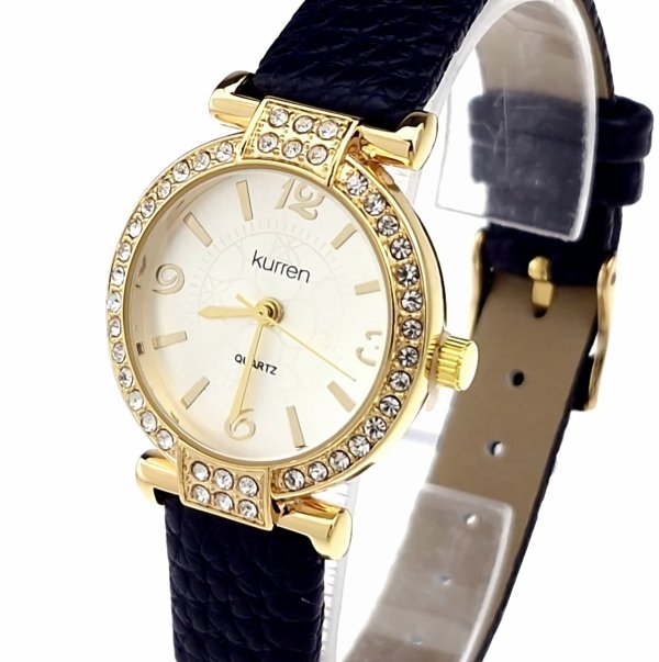 3736i Zegarek damski Kurren elegancki klasyk pasek granatowy