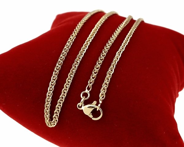 3575a Złoty łańcuszek celebrytka 60cm naszyjnik pozłacany 14K 
