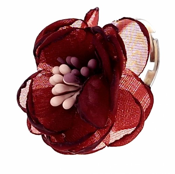 335I Pierścionek regulowany kwiatek lato wakacje kwiat rozmiar uniwersalny