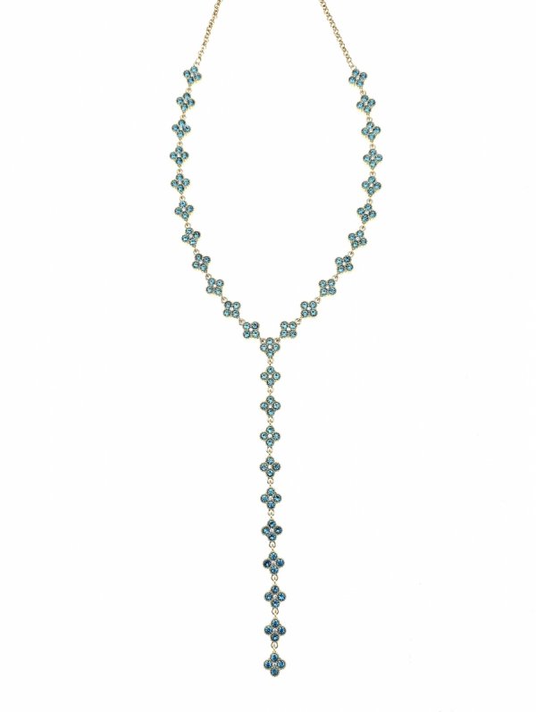 717 Złoty łańcuszek naszyjnik 42+5cm stal chirurgiczna 316L krawatka