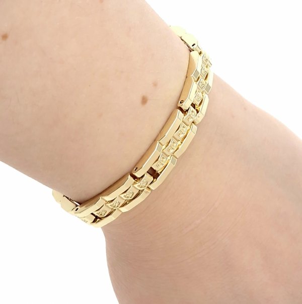 3349 Bransoletka złota elegancka 20cm pozłacana 14k Viki Lady