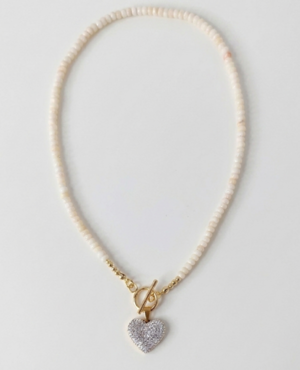 2321L Naszyjnik jadeit kamień naturalny 43cm stal chirurgiczna nierdzewna 