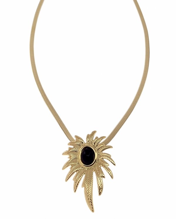 3258 Złoty łańcuszek 43+5cm naszyjnik stal chirurgiczna nierdzewna 316L 