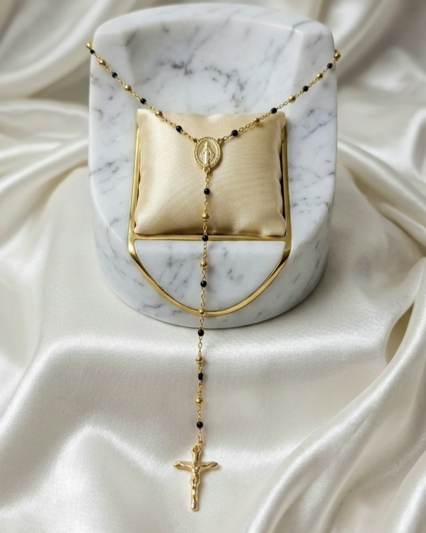 2190 Złoty łańcuszek naszyjnik 45+5cm pozłacany 14k krzyż medalik