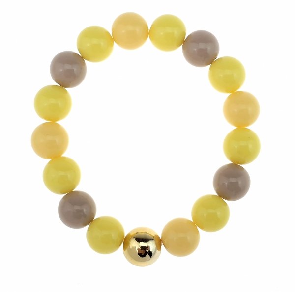 sz144 Bransoletka koraliki akrylowe na gumce jubilerskiej