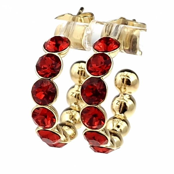 1470 Kolczyki złote pozłacane 14k wiszące Austrian Crystal