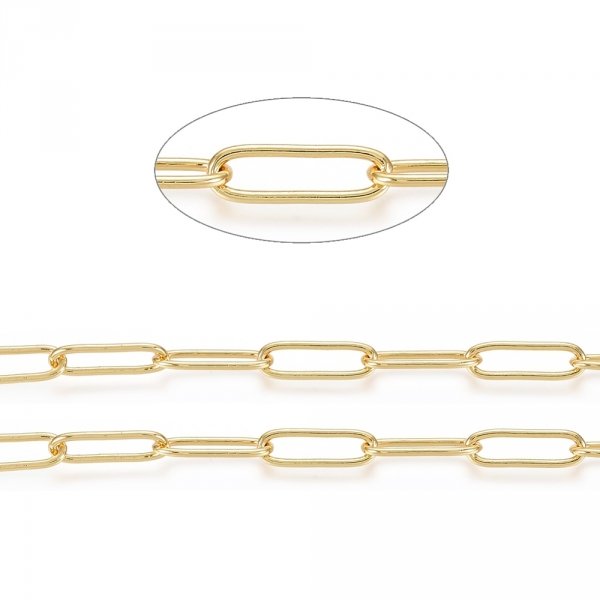 4404 Złoty łańcuszek pozłacany 14k do wyrobu biżuterii 50cm