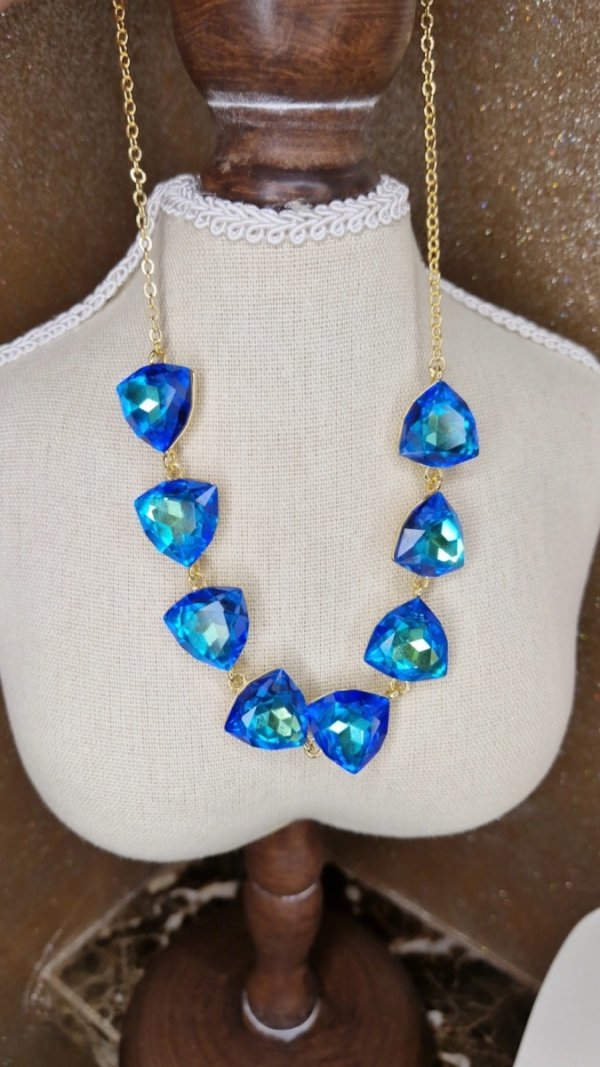 1162j Złoty naszyjnik 41+5 naszyjnik pozłacany 14K kryształek 