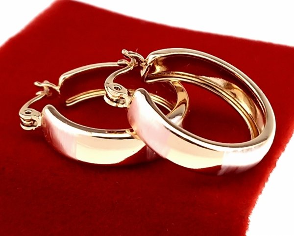 529 Złote kolczyki pozłacane 18k Xuping wiszące 