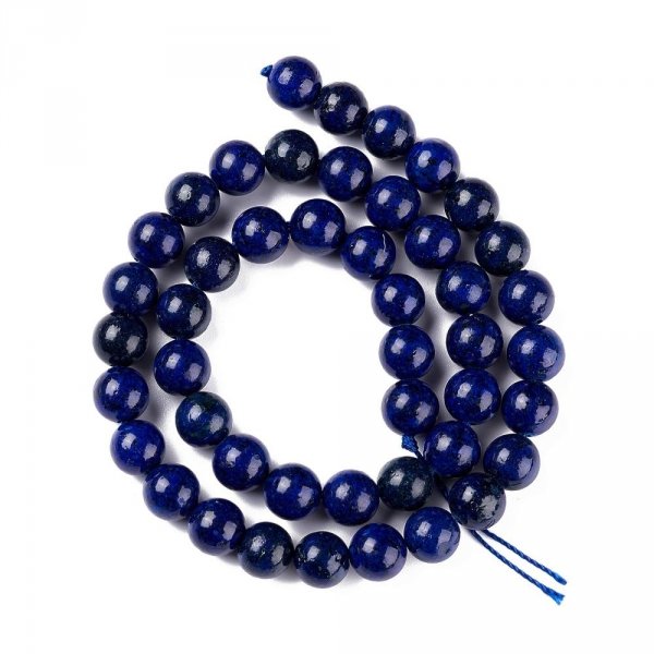 sz32 Lapis lazuli kamień naturalny 8mm pasmo sznur 38cm